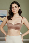 Zivame At Work Padded Wired 3/4Th Coverage Strapless Bra - Beaver Fur — thumbnail 3